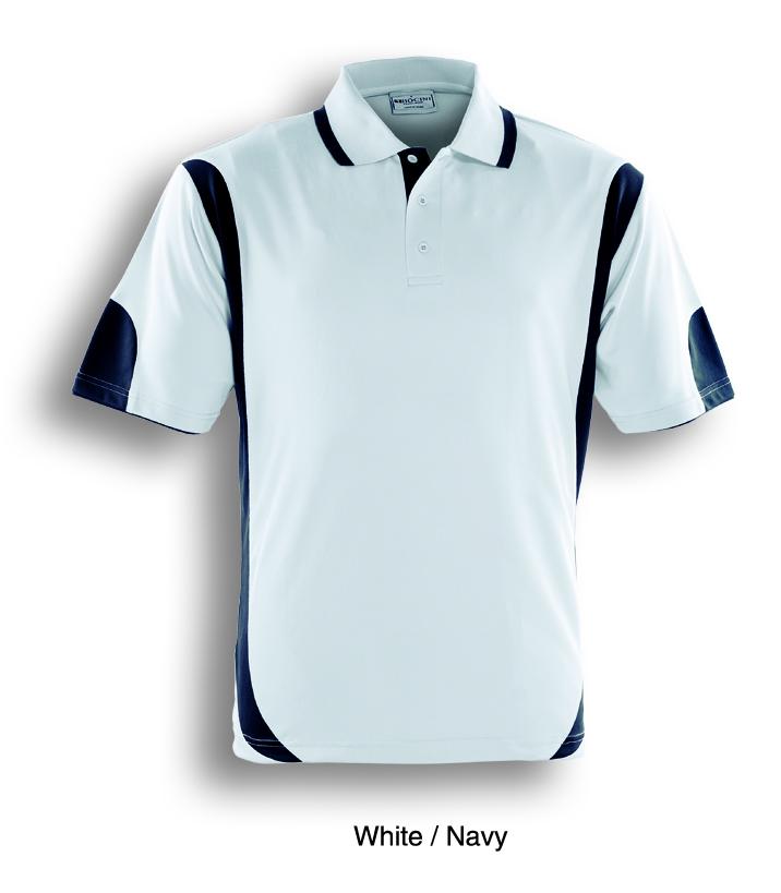 White Navy / Breezeway Contrast  Polo Shirt      UPF: excellent protection     160gsm, 100% breezeway polyester fabric     Breathable  micromesh fabric     Draws Sweat from Body, Quick Dry